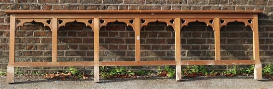 Oak pew frontal